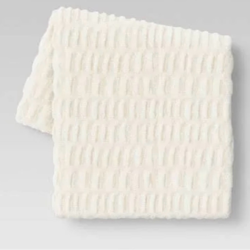 Threshold Ruched Rabbit Fur Throw Blanket